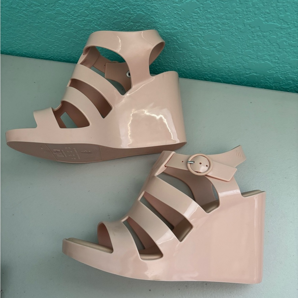 Melissa - Venus Jelly Wedge Heels Size 6 Made In Brazil - Picture 2 of 7
